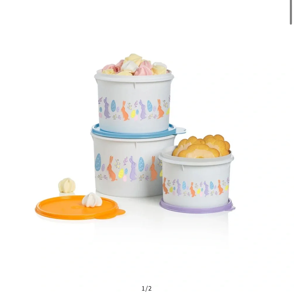 NEW  Tupperware EASTER STACKING CANISTERS SET